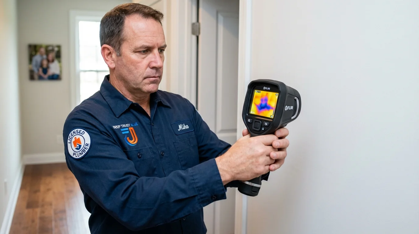 Thermal imaging leak detection by Johns Plumbing LLC in University Place